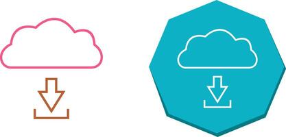 Unique Download from Cloud Icon Design vector