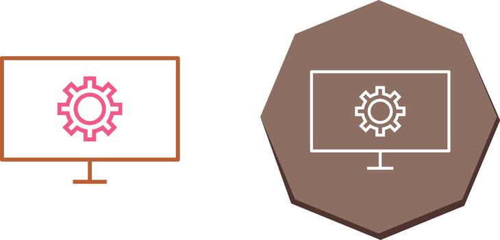 único red ajustes icono diseño vector