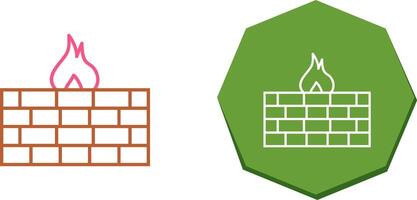 Unique Firewall Icon Design vector