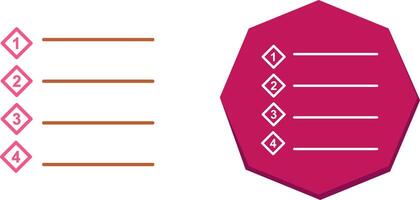 Unique Numbered list Icon Design vector