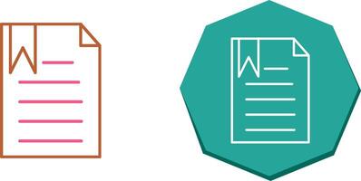 Unique Bookmarked Document Icon Design vector