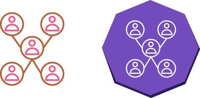 Unique Company Network Icon Design vector