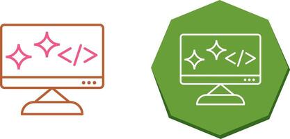Unique Clean Code Icon Design vector