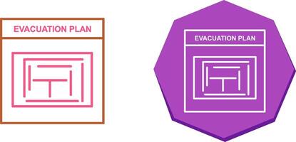 Evacuation Plan Icon Design vector