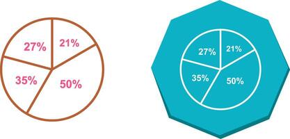 Pie Chart Icon Design vector