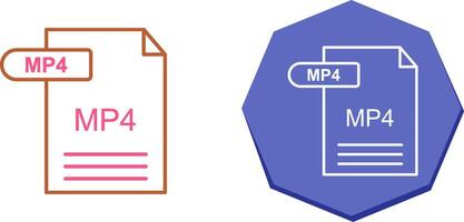 mp4 icono diseño vector