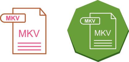 MKV Icon Design vector