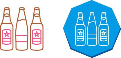 cerveza botellas icono diseño vector