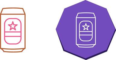 cerveza lata icono diseño vector