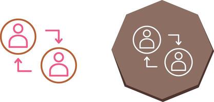 Connected Profiles Icon Design vector