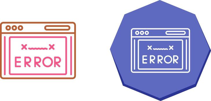 Error Code Icon Design vector