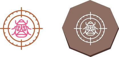 Bug Target Icon Design vector