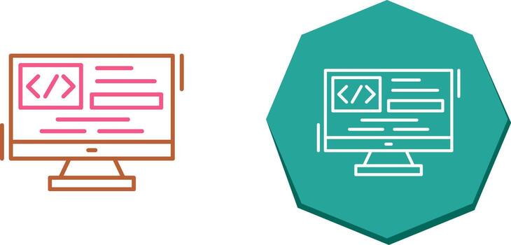 Coding Icon Design vector