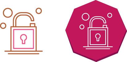 Open Lock Icon Design vector