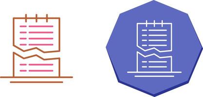 Corrupted List Icon Design vector