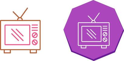 Old TV Icon Design vector