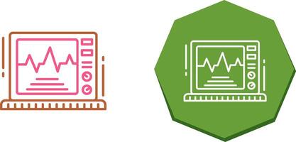 ekg monitor icono diseño vector