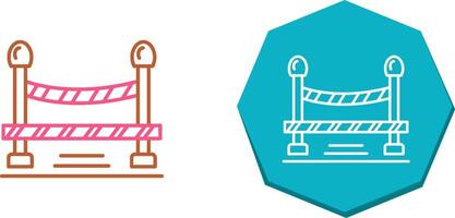 Do Not Cross Line Icon Design vector