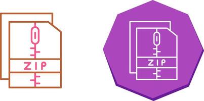 Zip File Icon Design vector