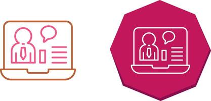 Online Job Interview Icon Design vector