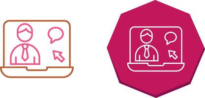 Online Interview Icon Design vector
