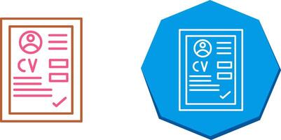 CV Icon Design vector