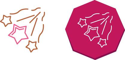 Falling Stars Icon Design vector
