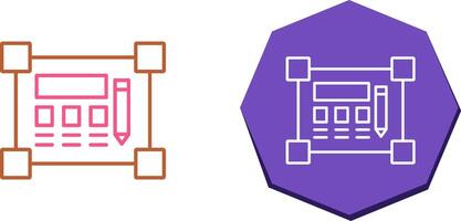 Blueprint Icon Design vector