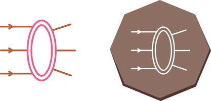 Refraction Icon Design vector