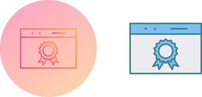 Unique Web Award Icon Design vector