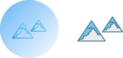 Unique Mountains Icon Design vector