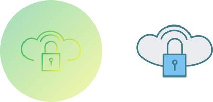 Secure Cloud Icon Design vector