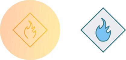 Danger of Flame Icon Design vector