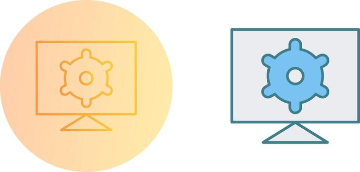 Computer Settings Icon Design vector