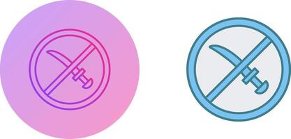 No Weapons Icon Design vector