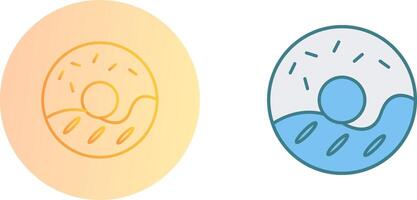 Cream Doughnut Icon Design vector