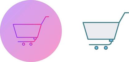 Unique Empty Cart Icon Design vector