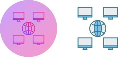 Unique Company Network Icon Design vector