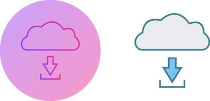 Unique Download from Cloud Icon Design vector