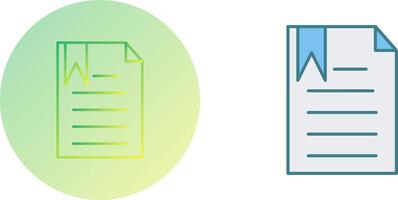 Unique Bookmarked Document Icon Design vector