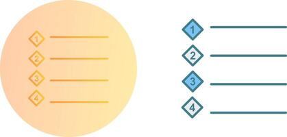 Unique Numbered list Icon Design vector