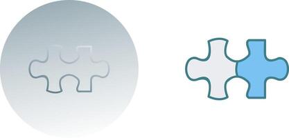 Unique Puzzle Piece Icon Design vector