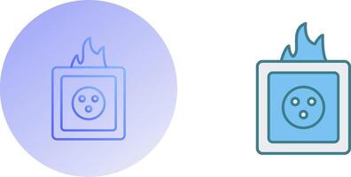 Unique Fire in Socket Icon Design vector