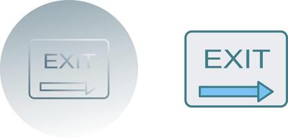 Unique Exit Icon Design vector