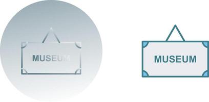 Museum Tag Icon Design vector
