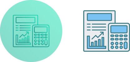 Calculating Icon Design vector