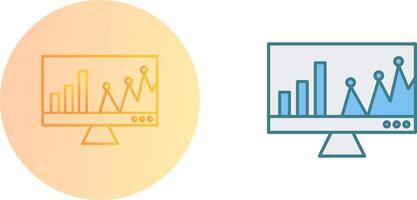 Online Stats Icon Design vector