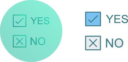 Yes No Option Icon Design vector