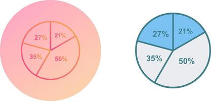 Pie Chart Icon Design vector