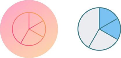 Pie Chart Icon Design vector